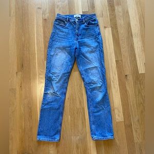 Reformation Blue Straight Leg Jeans